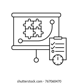 Strategy vector outline icon
