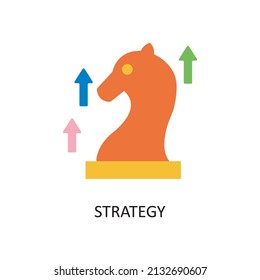 Strategy Vector Outline Icon Design illustration. Fintech Symbol on White background EPS 10 File