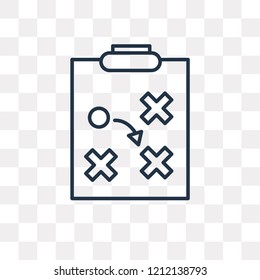 Strategy vector outline icon isolated on transparent background, high quality linear Strategy transparency concept can be used web and mobile