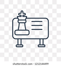 Strategy vector outline icon isolated on transparent background, high quality linear Strategy transparency concept can be used web and mobile