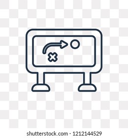 Strategy vector outline icon isolated on transparent background, high quality linear Strategy transparency concept can be used web and mobile