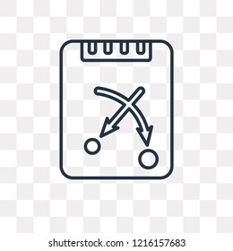 Strategy vector outline icon isolated on transparent background, high quality linear Strategy transparency concept can be used web and mobile
