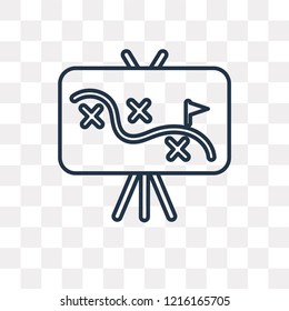 Strategy vector outline icon isolated on transparent background, high quality linear Strategy transparency concept can be used web and mobile