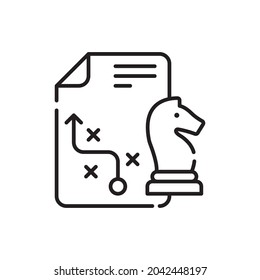 Strategie, Vektorgrafik Symbol Stil Illustration. EPS10-Datei