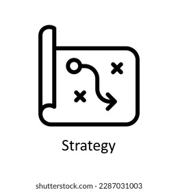 Strategy  Vector   outline Icons. Simple stock illustration stock