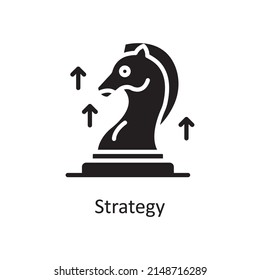 Strategy vector Solid Icon Design illustration. Creative Process Symbol on White background EPS 10 File