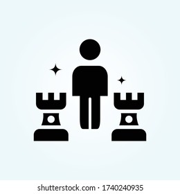 strategy Vector Solid style illustration. Startup and New Business symbol icon. EPS 10