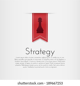 Strategy. Vector template design.