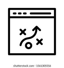 strategy vector thin line icon 