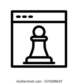 strategy  vector thin line icon 