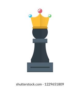 Strategy for victory flat vector icon.
