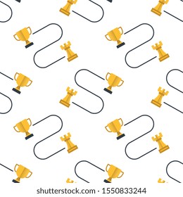 Strategy for victory seamless pattern design, Repeat textile design. Fabric print.