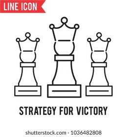 Strategy for victory vector icon