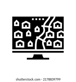 vector de icono de glifo de videojuegos de estrategia. signo de videojuego de estrategia. ilustración de símbolo aislado