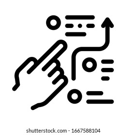 Strategy Way Icon Vector. Outline Strategy Way Sign. Isolated Contour Symbol Illustration