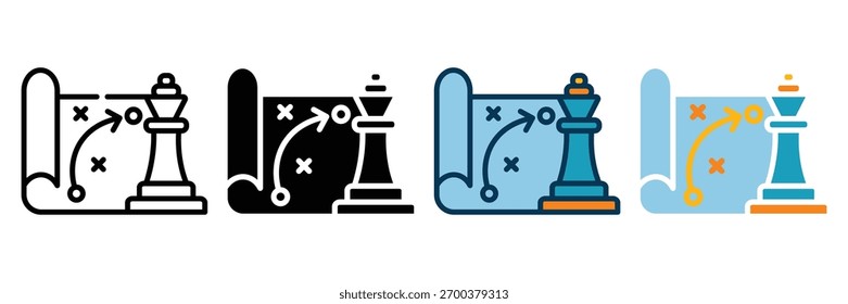 strategy web icon multiple style collection