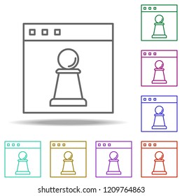 strategy website line icon. Elements of SEO & WEB OPTIMIZATION in multi color style icons. Simple icon for websites, web design, mobile app, info graphics