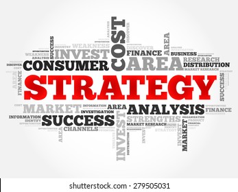 STRATEGY word cloud, business concept