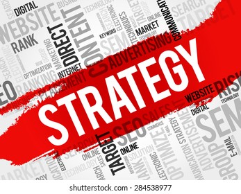 STRATEGY word cloud, business concept