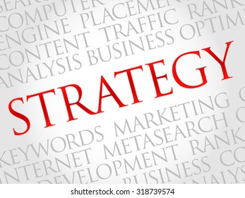 STRATEGY word cloud, business concept