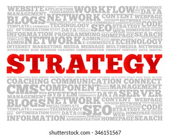 STRATEGY word cloud, business concept