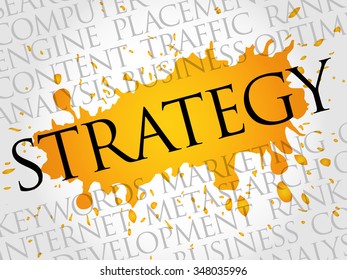 STRATEGY word cloud, business concept