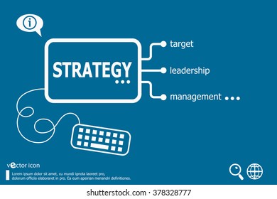Strategy word cloud, business concept