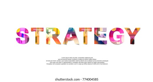 
Strategy word creative design Concept . Modern Vector Illustration concept of word Strategy