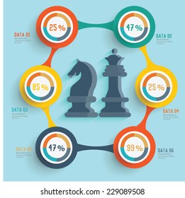Strategy,chess concept and banner for your text editable,clean vector