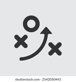 stratergy business departments mono icon