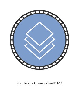 Stratis coin color icon. Cryptocurrency. Mining. Isolated vector illustration