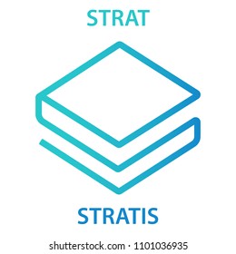 Stratis Coin cryptocurrency blockchain icon. Virtual electronic, internet money or cryptocoin symbol, logo