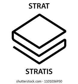 Stratis Coin cryptocurrency blockchain icon. Virtual electronic, internet money or cryptocoin symbol, logo