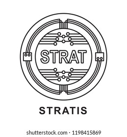 stratis coin  Cryptocurrency  icon outline