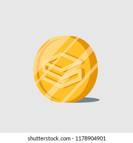 Stratis cryptocurrency electronic cash symbol vector