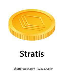 Stratis icon. Isometric illustration of stratis vector icon for web