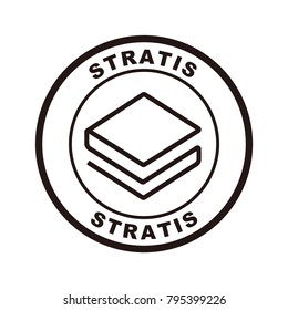 Stratis (STRAT) logo icon. Cryptocurrency / Altcoin.