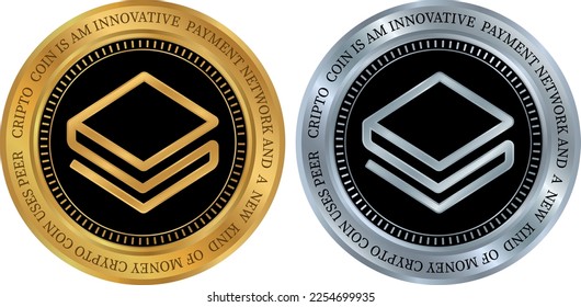 dibujo del logotipo de moneda virtual stratis-strax. vectores.