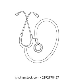 Stratoscope vector illustration drawn in line art style