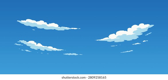 stratus cumulus clouds on blue sky
