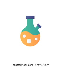 icono del matraz de estribo diseño plano ilustración vectorial color completo. aislado en fondo blanco