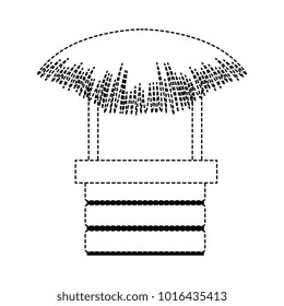 straw beach hut icon
