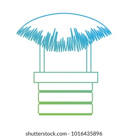 straw beach hut icon