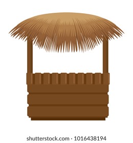 straw beach hut icon