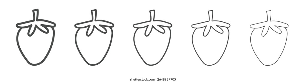 Icono de baya de paja simple signo de Vector aislado
