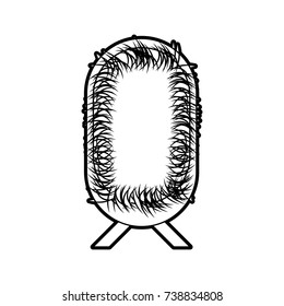 straw cradle manger christianity element icon
