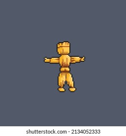 muñeca de paja en forma de píxel