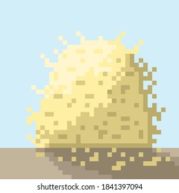Strohhalme Pixelkunst. Vektorbild.