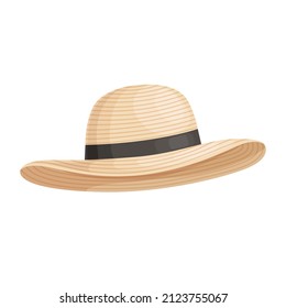 Straw fedora hat with black ribbon. Womens beach hat, the perfect accessory to complement your bathing suit and protect against sunstroke.