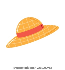 straw hat accessory isolated icon